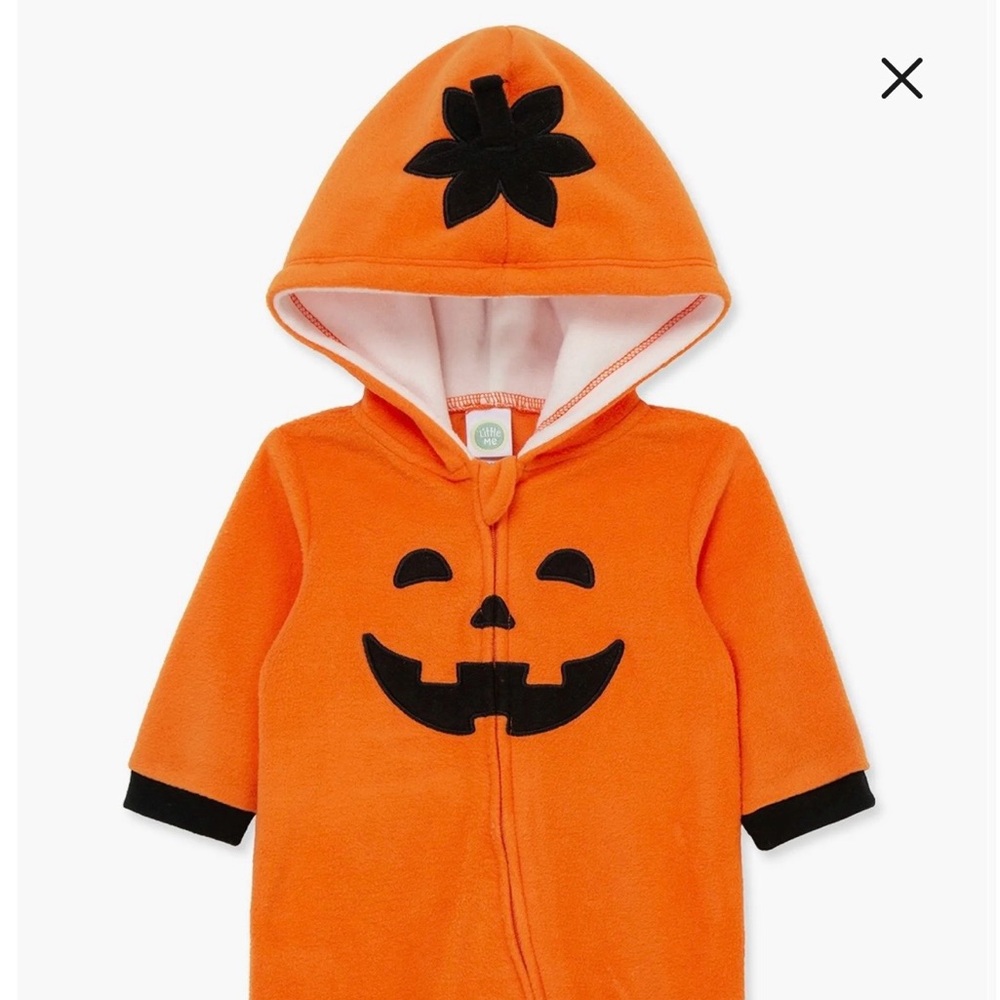 42. Little Me Orange Hooded Onesie